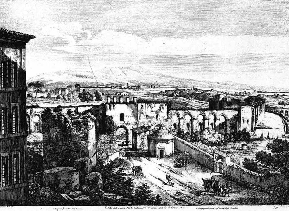 Luigi Rossini,Porta Latina (1850)